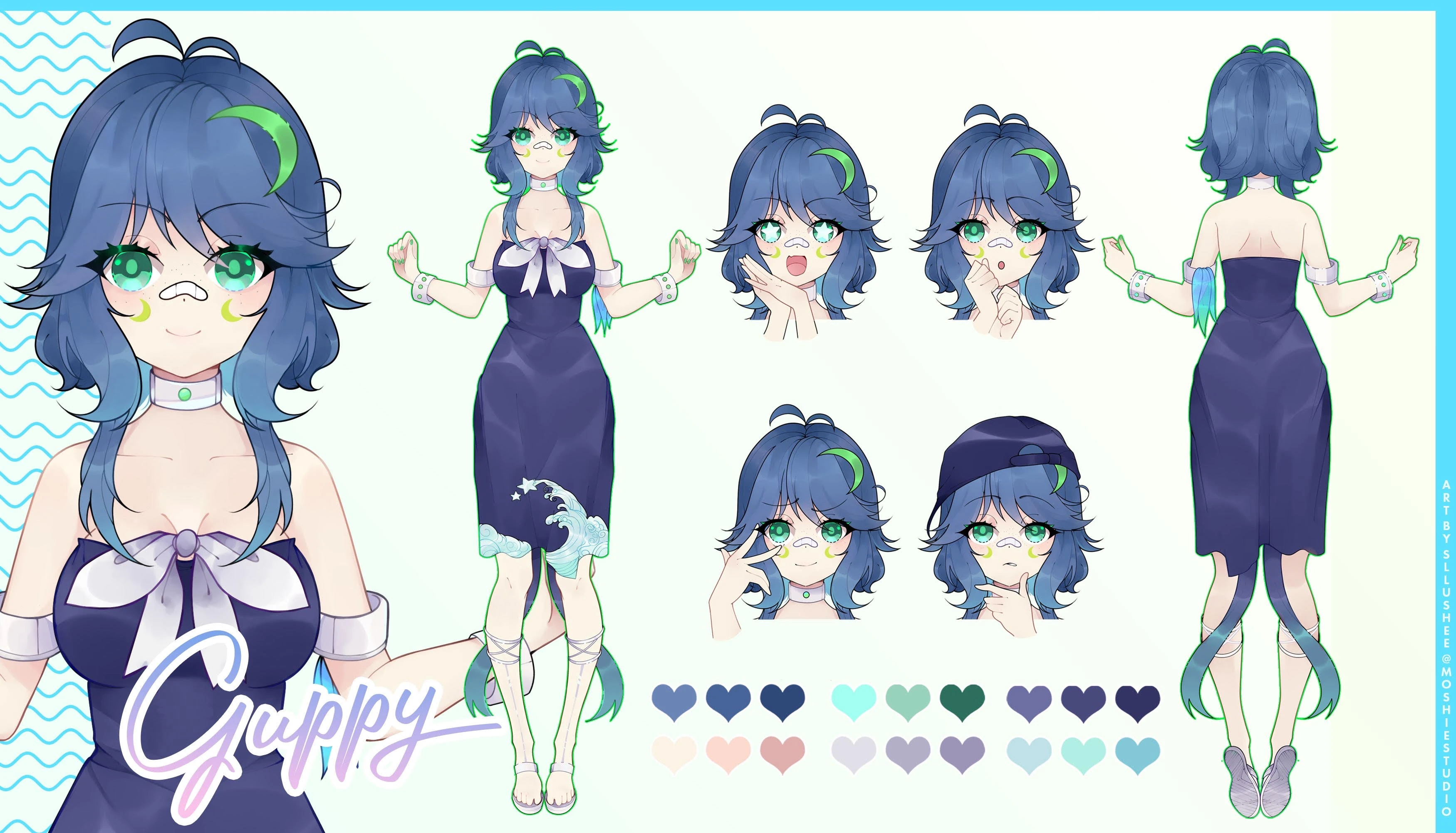 Guppy Reference Sheet by Moshie Studios (Sllushee)