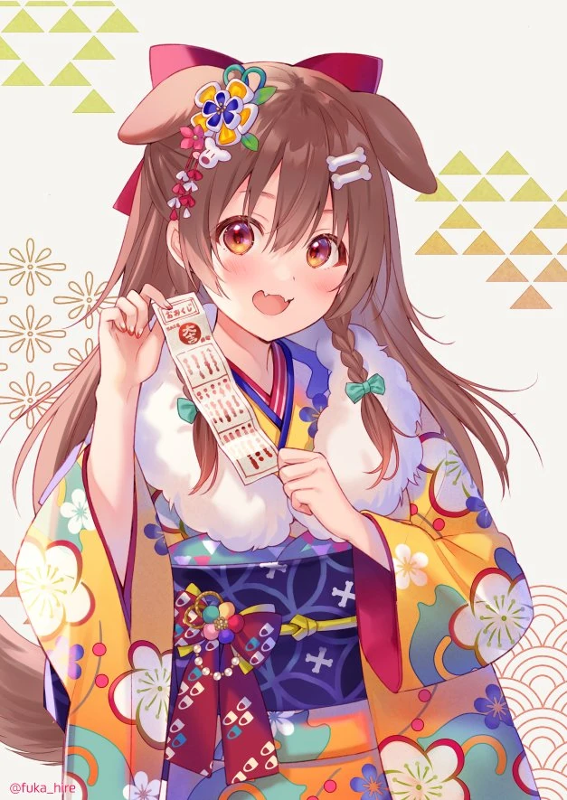 Korone New Year 2021 Illustration by Fukahire