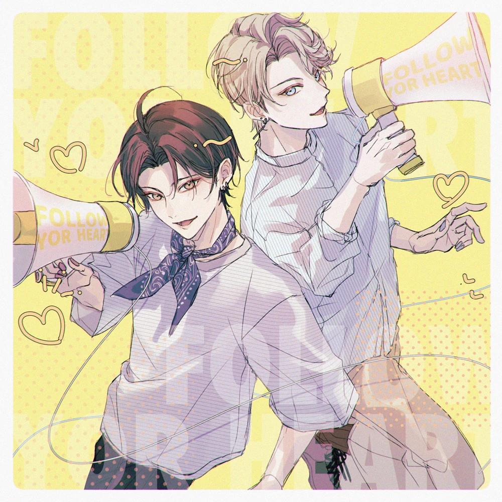 Kagami Hayato and Kaida Haru<br>by Aikawa Ichiko