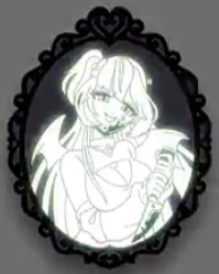 Portrait of Hime Hajime Pin Glows in the Dark by CalMoray