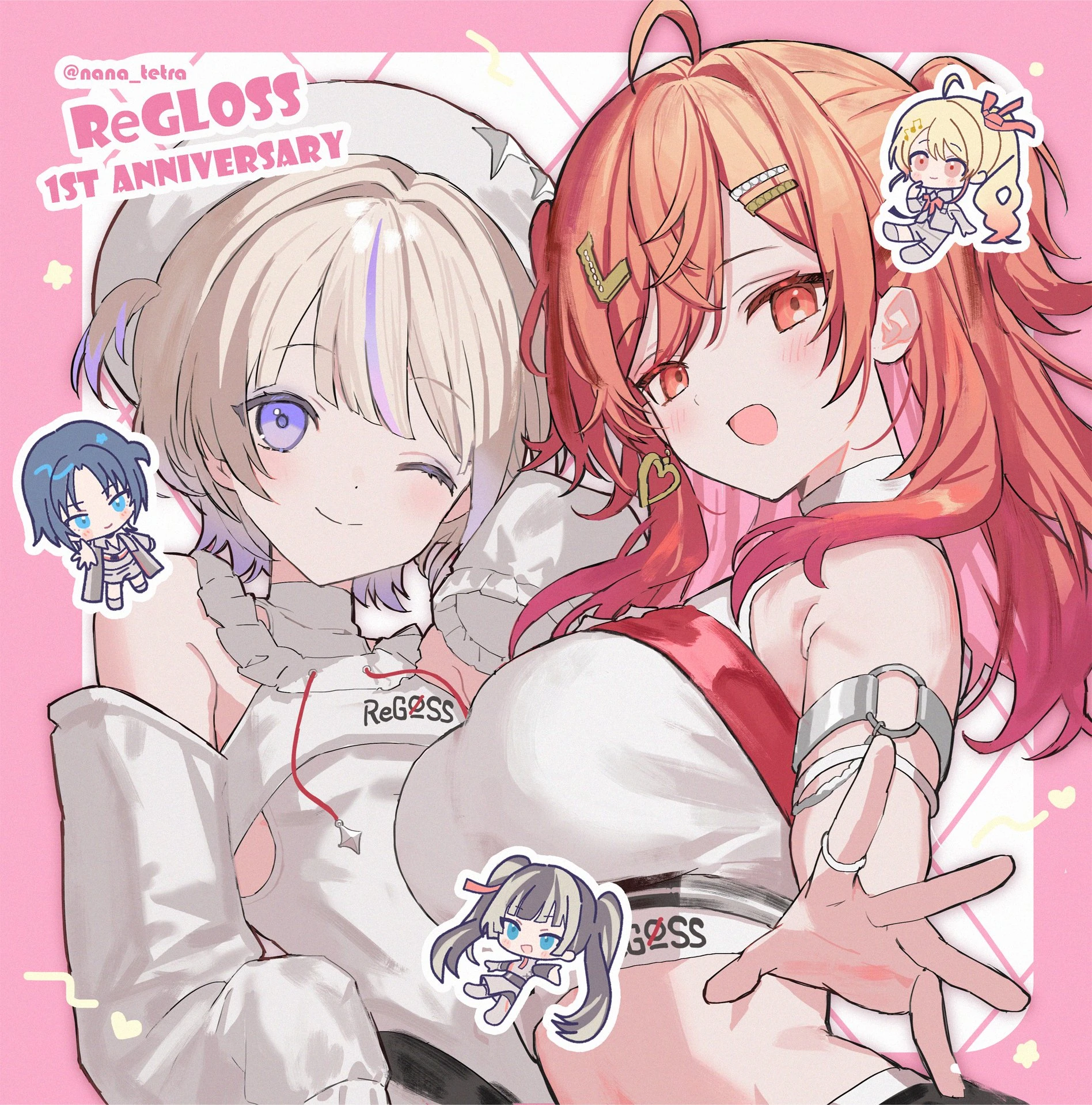 ReGLOSS 1st Anniversary Illustration<br>by Nana Tetra