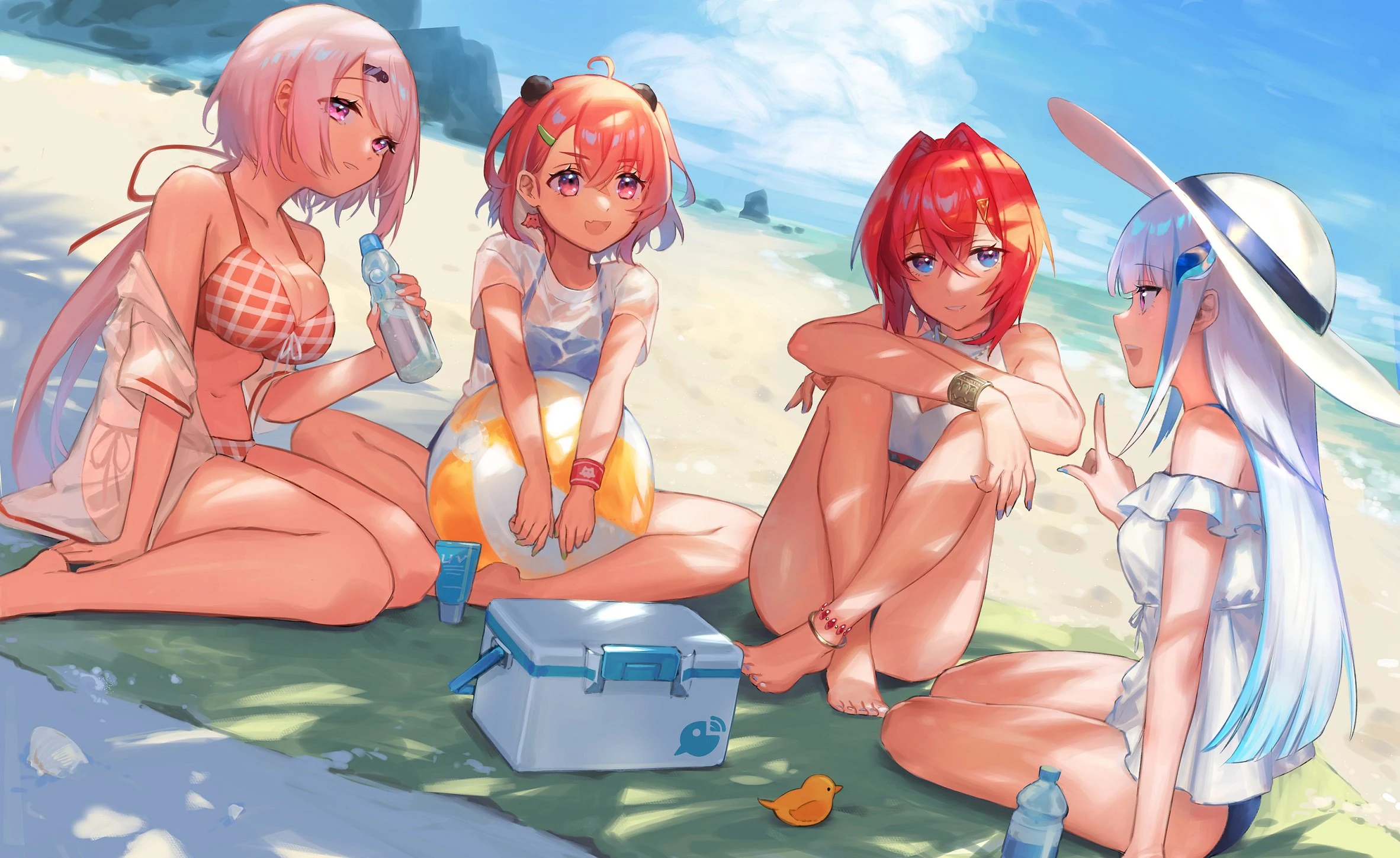 Shiina Yuika, Sasaki Saku, Ange Katrina and Lize Helesta by U-suke