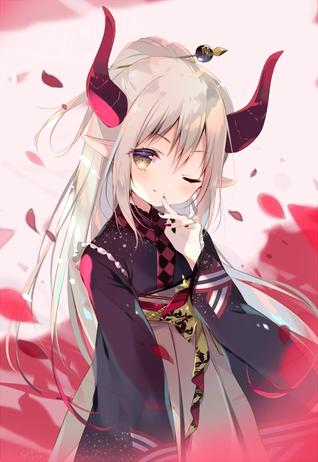 Kimono Illustration by Shiratama