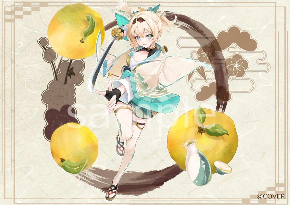 From YAMANA Yuzu Sake Collaboration Illustration<br>by Yuki Haru