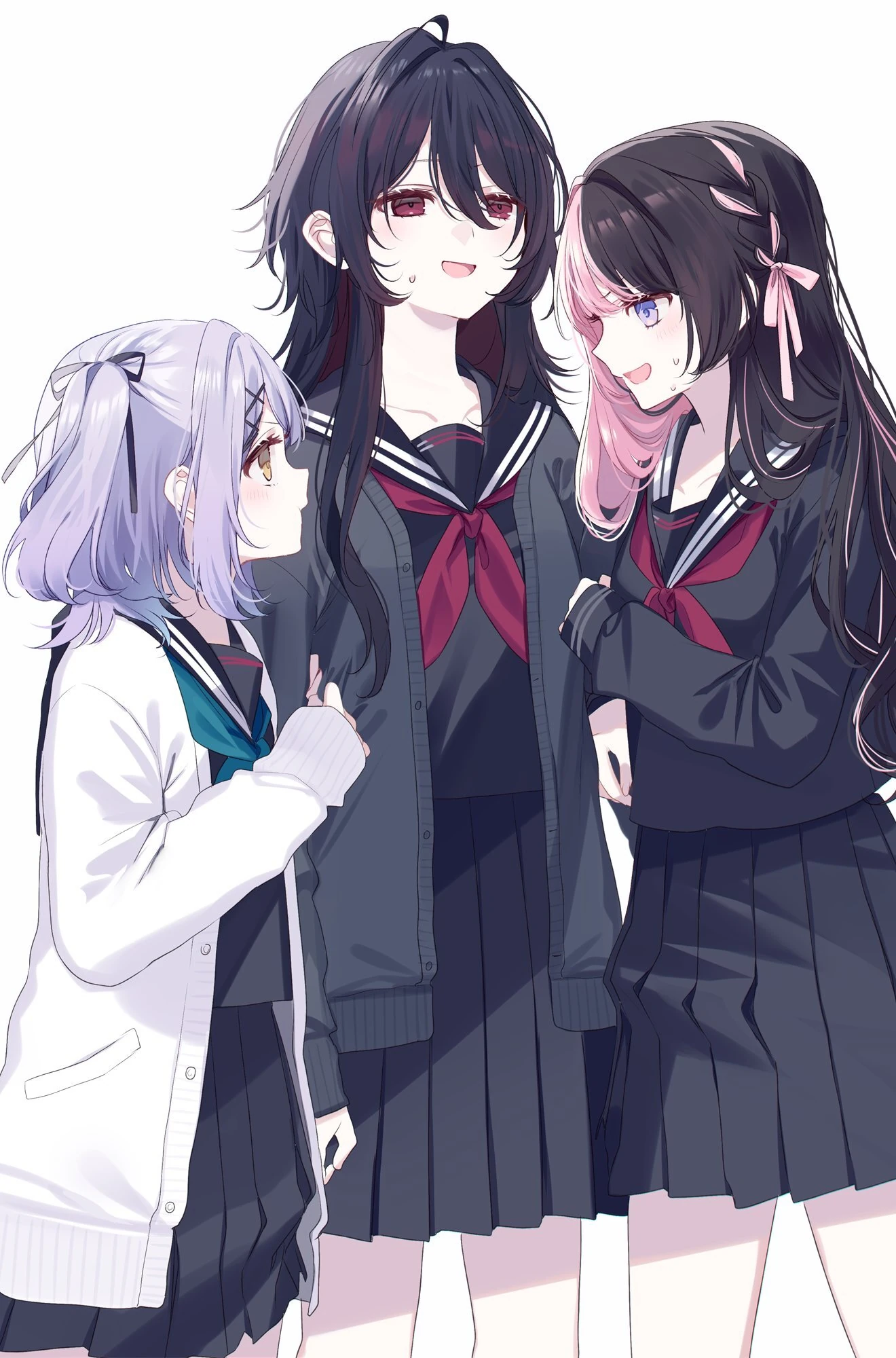 Ren, Runa, and [[Tachibana Hinano|Hinano]] by [https://x.com/z3_cut/status/1802983492474786066 Misumi]