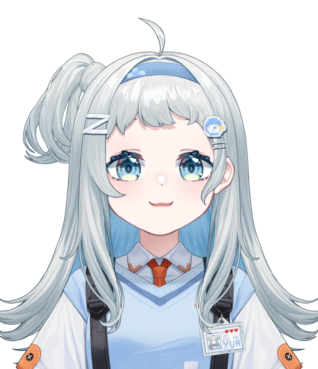 School Uniform With Side Pigtail