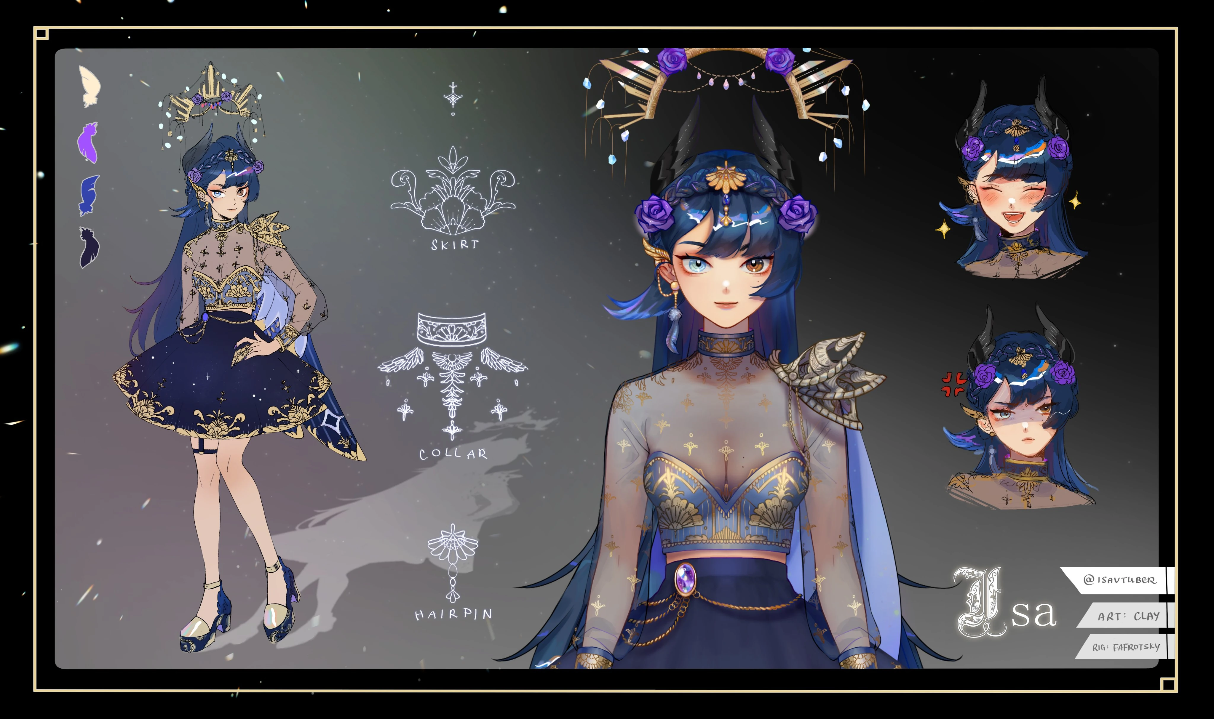 Crow Villainess Model Reference Sheet