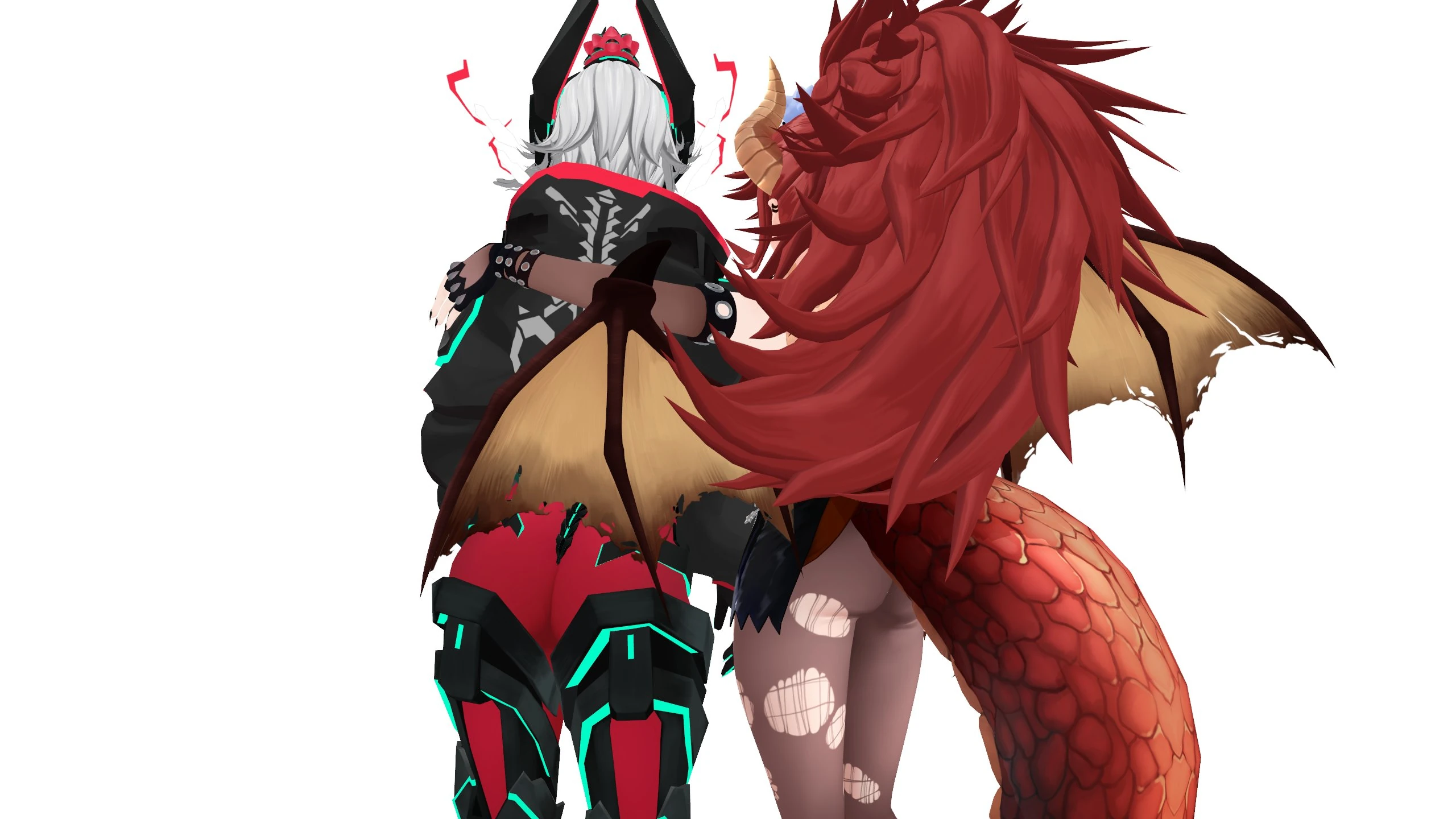 Behind Dragon & Cyborg Zentreya