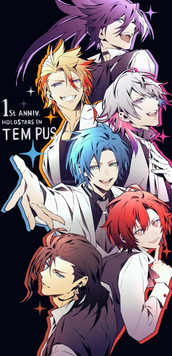 HOLOSTARS EN TEMPUS 1st Anniversary Illustration<br>by Makoto Senzaki