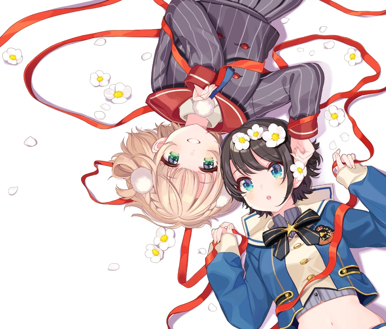 Ui and Subaru with Flowers