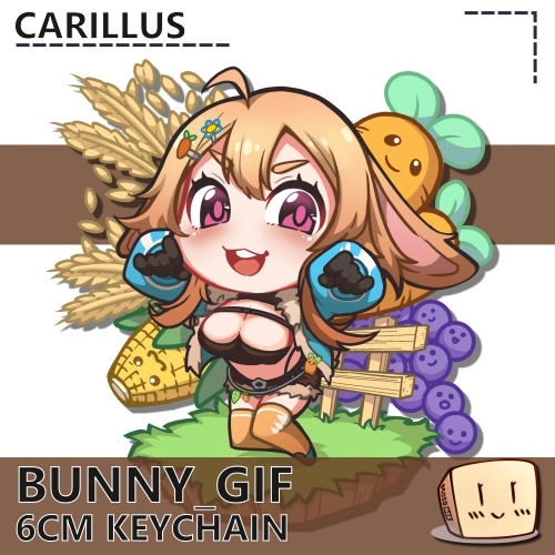 BUNNY GIF VIRTUAL VALUABLE KEYCHAIN by Carillus