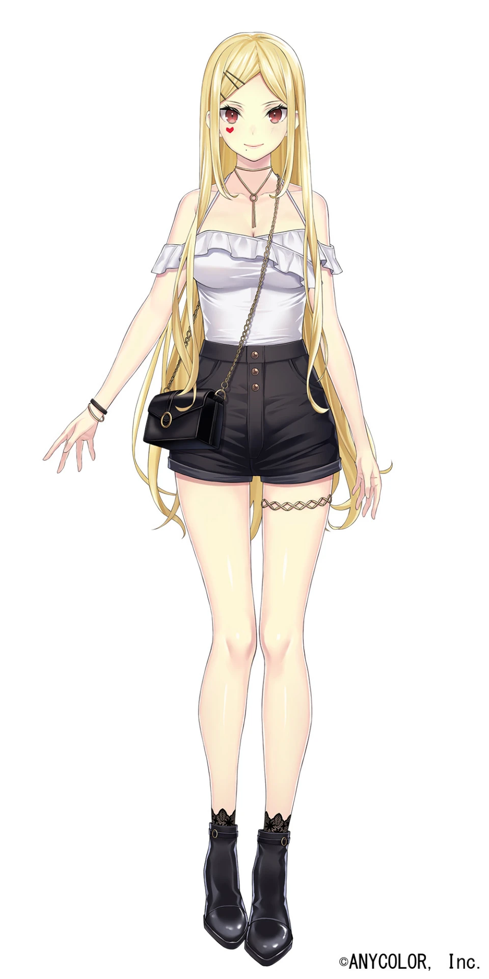 Casual Outfit With Parted Hairstyle and Without Glasses and Jacket by Sakura