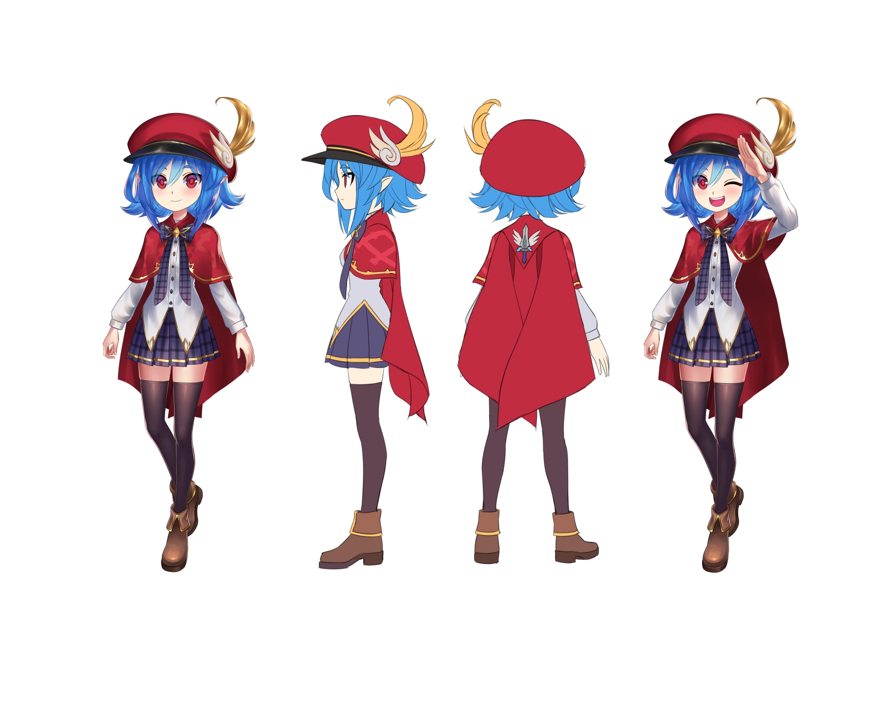 Leaflit's faerie form original Live2D model by Kriss Sison. Adventurer's guild uniform.