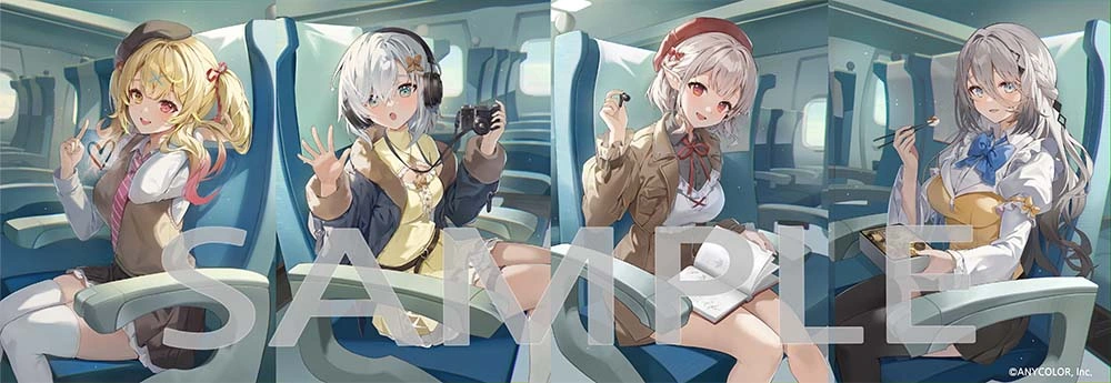 NIJISANJI x JR Central "Oshi Tabi" Campaign Illustration by Auro