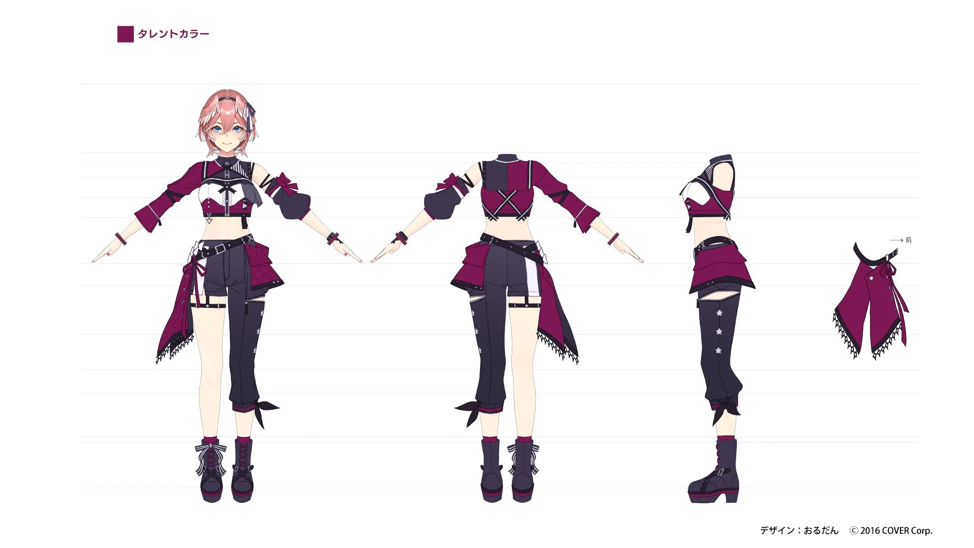 hololive 6th fes. Color Rise Harmony 3D Idol Costume Concept Illustration by Ordan