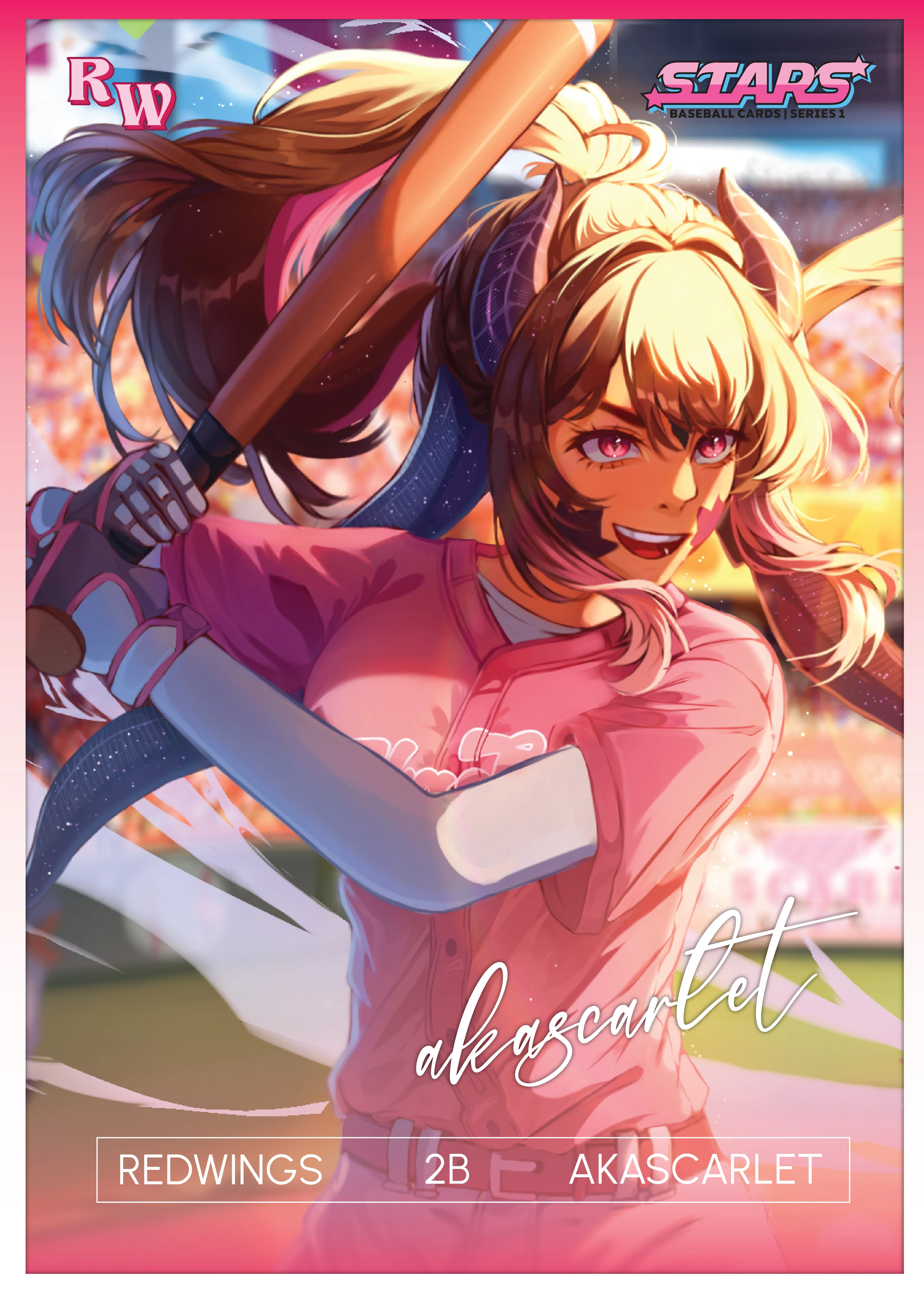Baseball Card (front)<br>Art by VanillaTwilightXZ