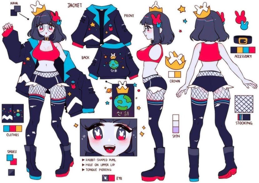 Sun Hee model 2.0 ref sheet