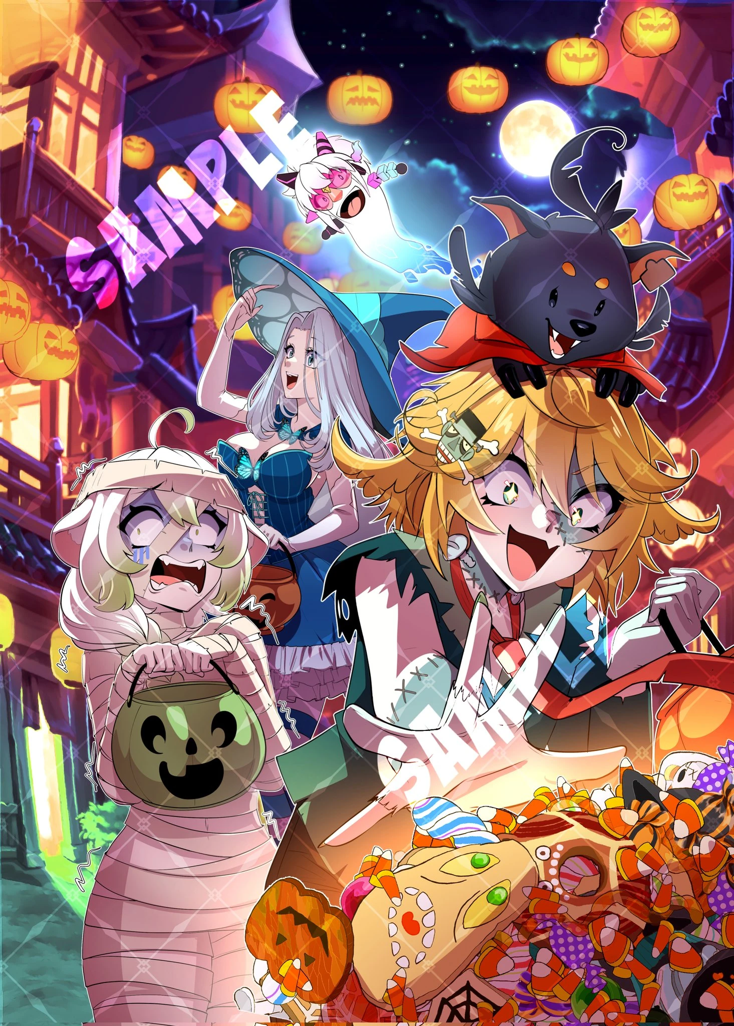 VCard Halloween 2025 Promo Art by SpookyPandaGirl