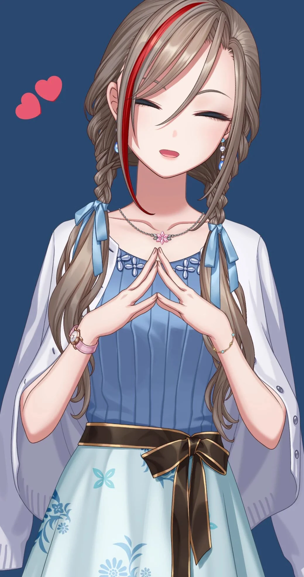 With Cardigan