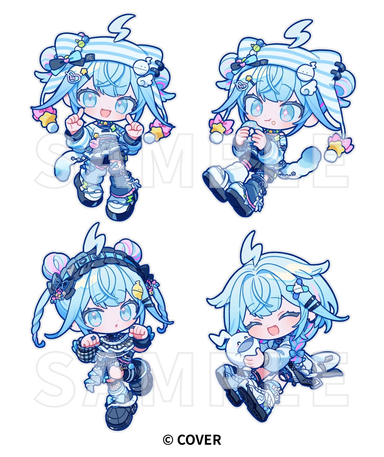 500K Subscribers Celebration Keychain Illustration by Sakana