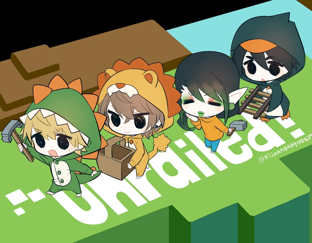 NIJISANJI Rail Section Unrailed! Illustration<br>by Ninahachi
