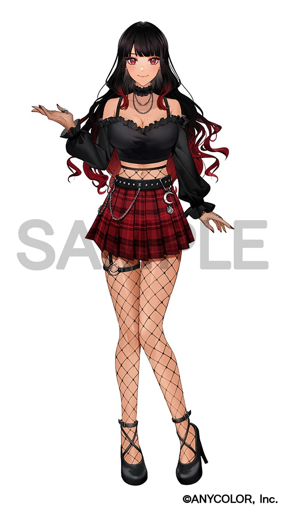 Cool Emo Outfit With Straight Wavy Hair & Bangs by RIZ3