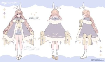 Rabbit-Themed Princess Outfit Reference Sheet