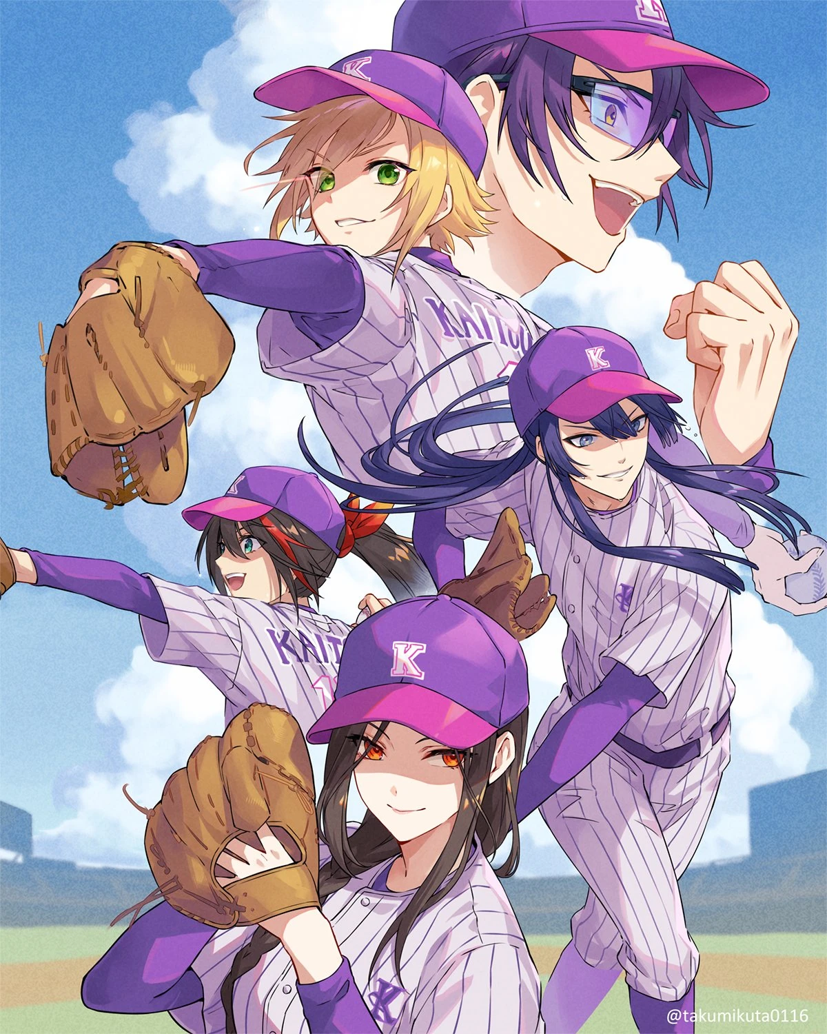 Kaitou Gakuen Koukou NIJISANJI Koshien 2023 Illustration<br>by TAKUMI