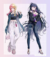 NIJISANJI EN x EDWIN Collaboration Illustration by Nana Fuji