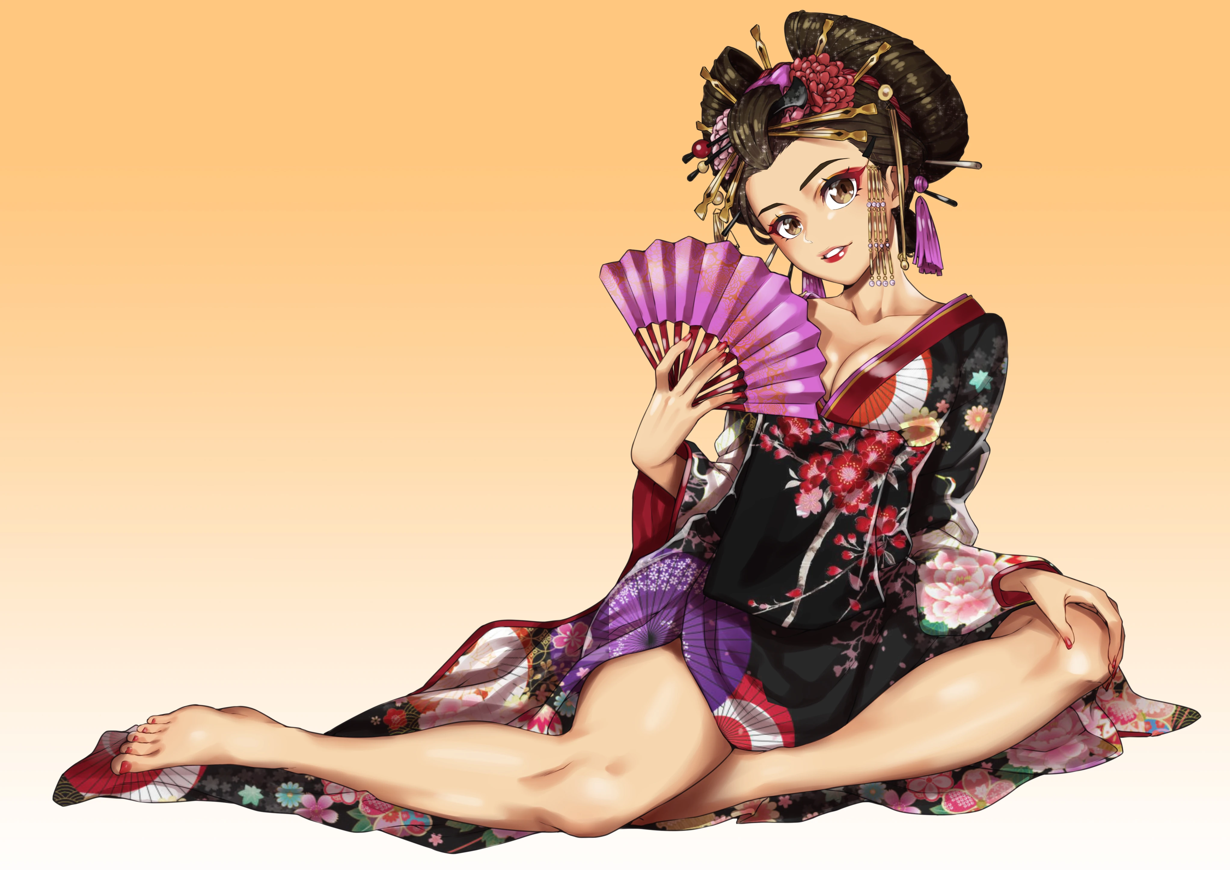 Plum dressed as an Oiran for New Year's Day 2023 by Kusuma