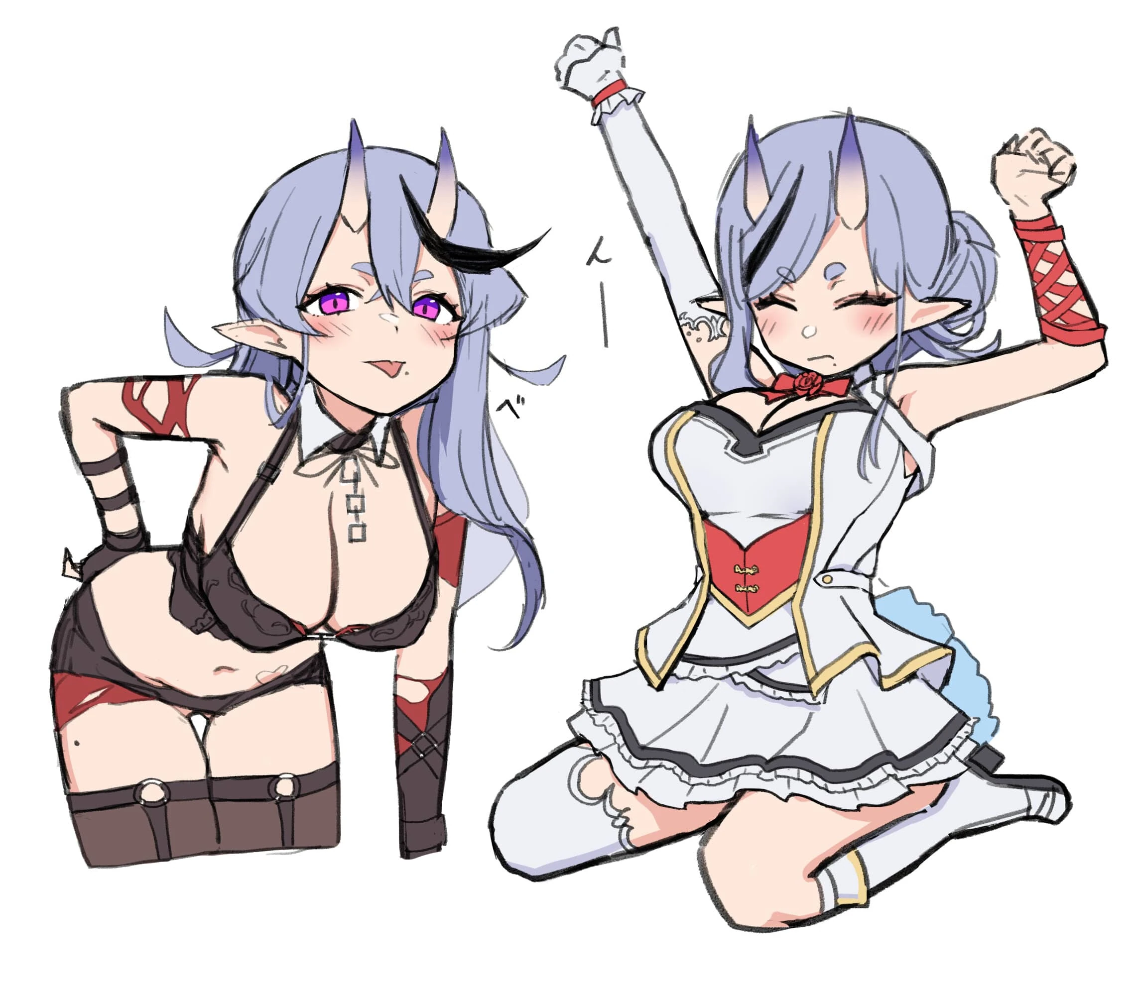 Rindou Mikoto Wearing Suzuka Utako's Outfits<br>by Ivumemu