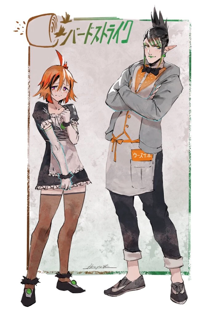 Kazami Kuku and [[Hanabatake Chaika]] Outfit Swap<br>by [https://twitter.com/ikuyoan/status/1268560165667651588 ikuyoan]