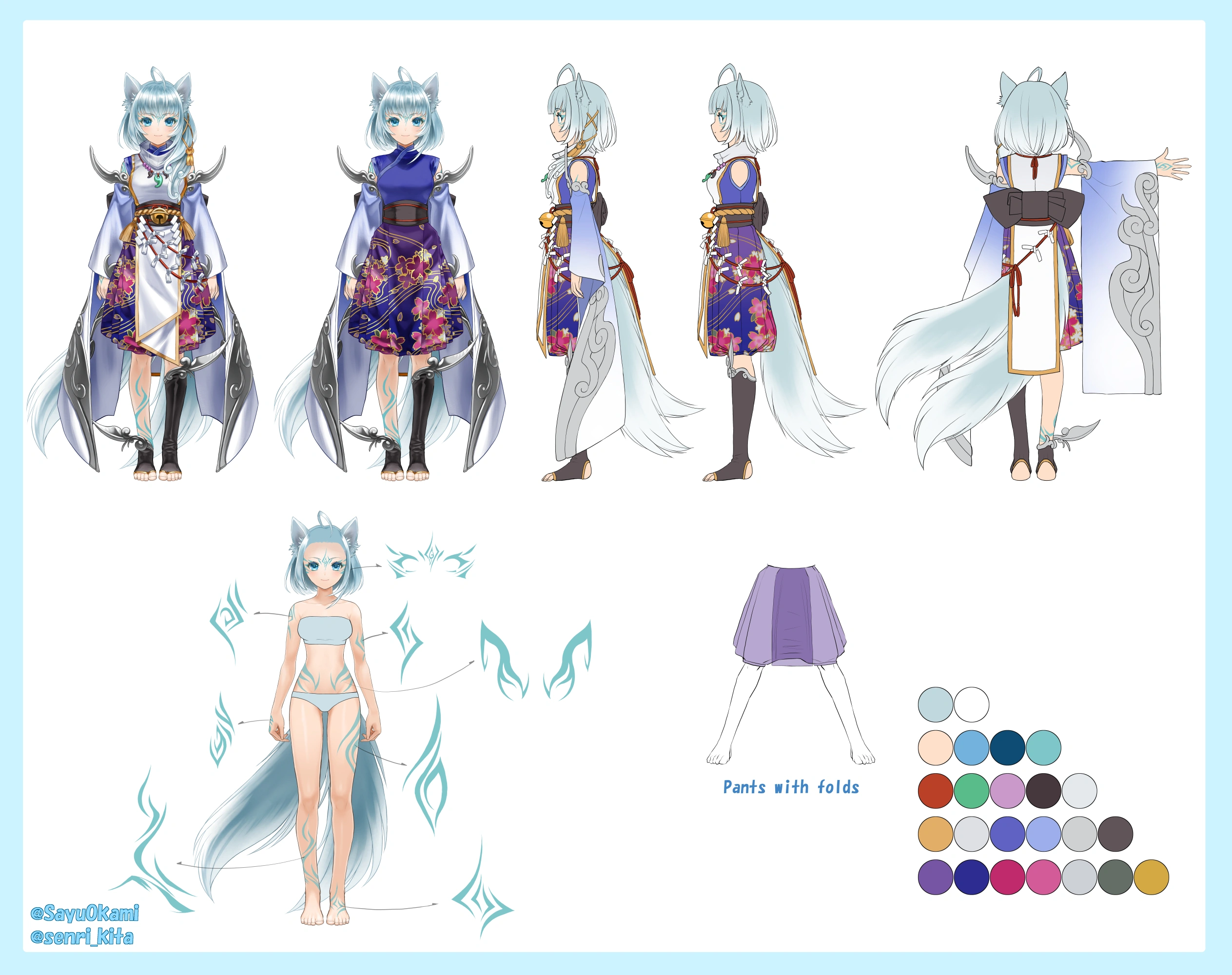 Sayu Okami reference sheet by senri_kita