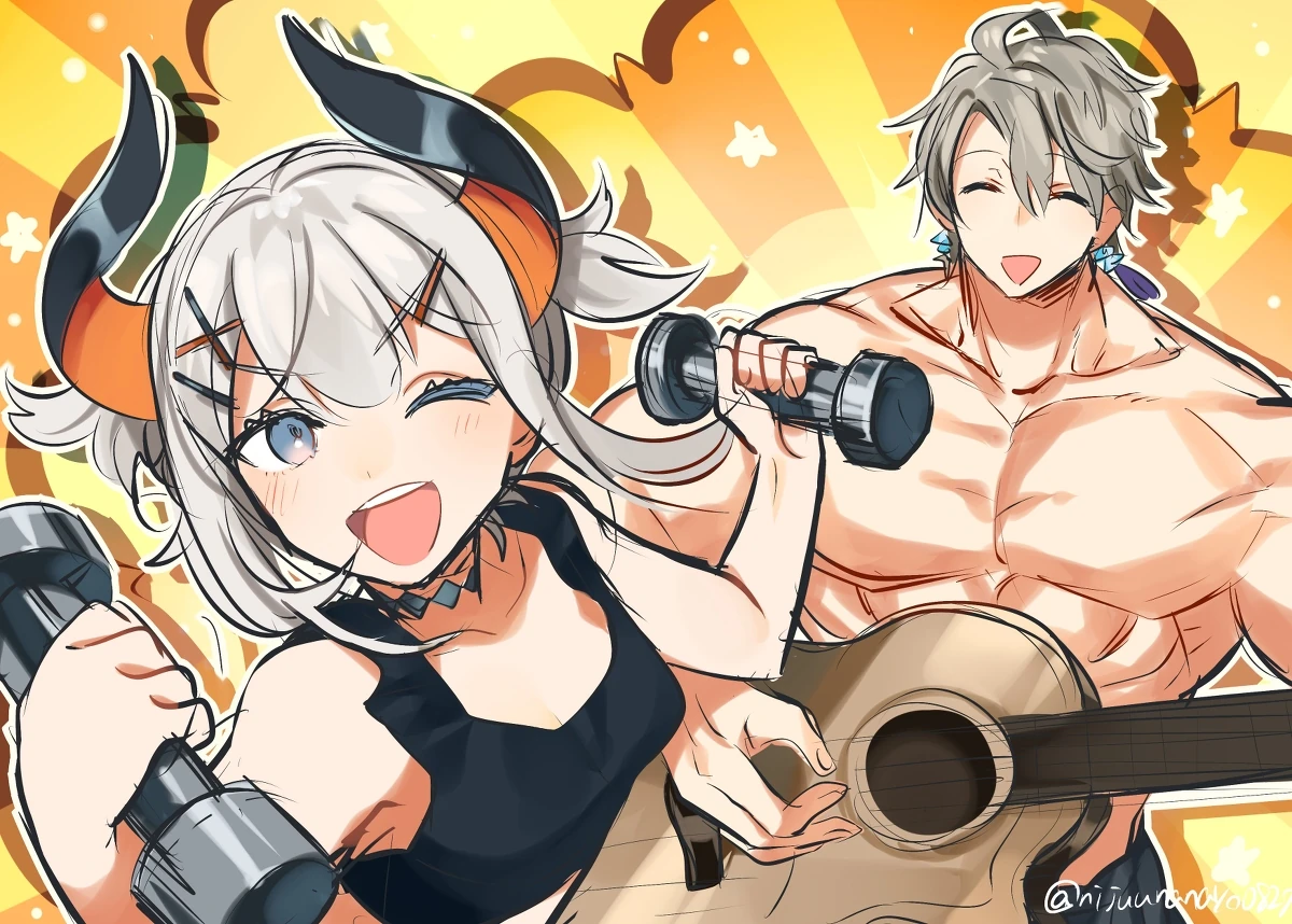 Onegai Muscle Illustration<br>by Ninahachi