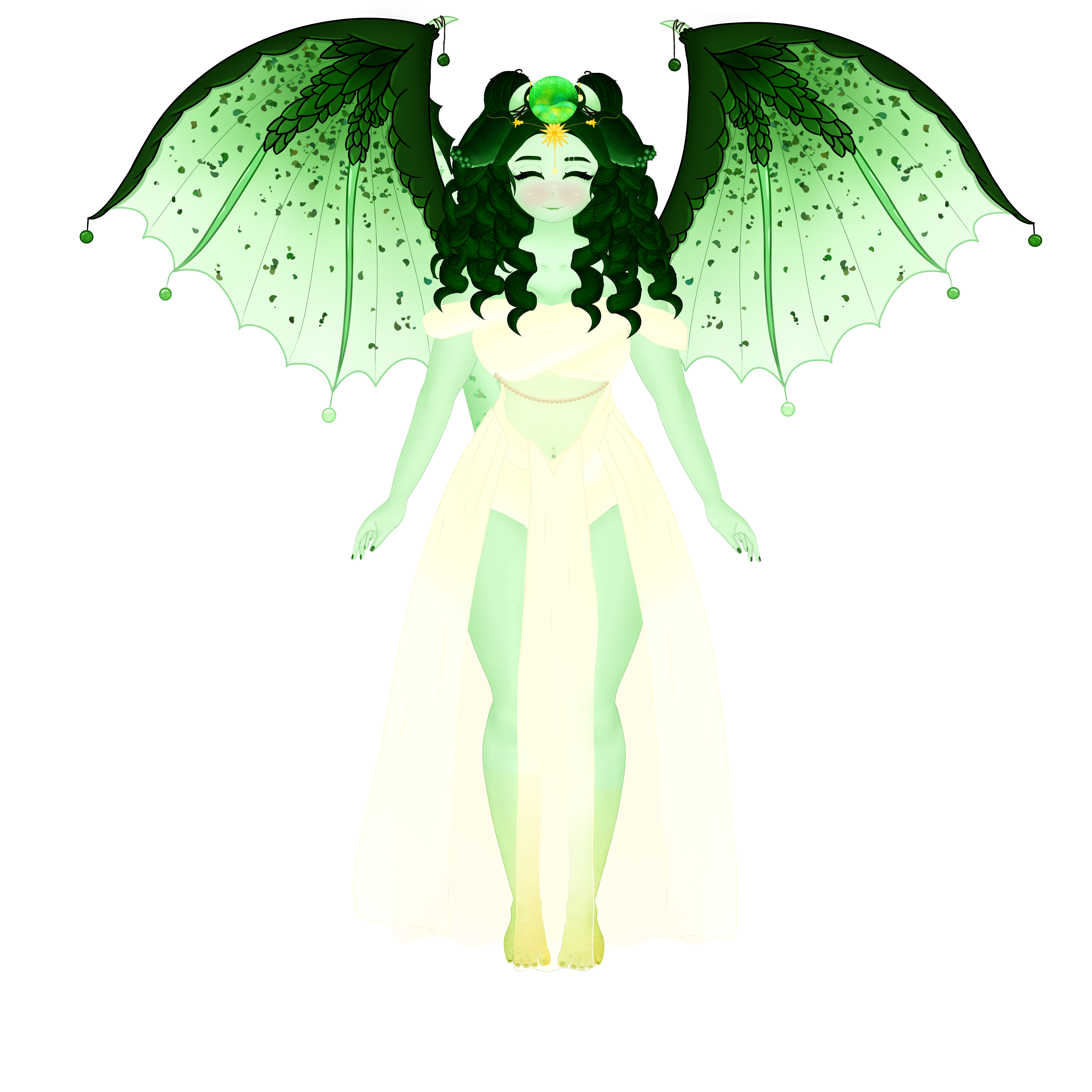Bulbie in her Sunshine Goddess Outfit