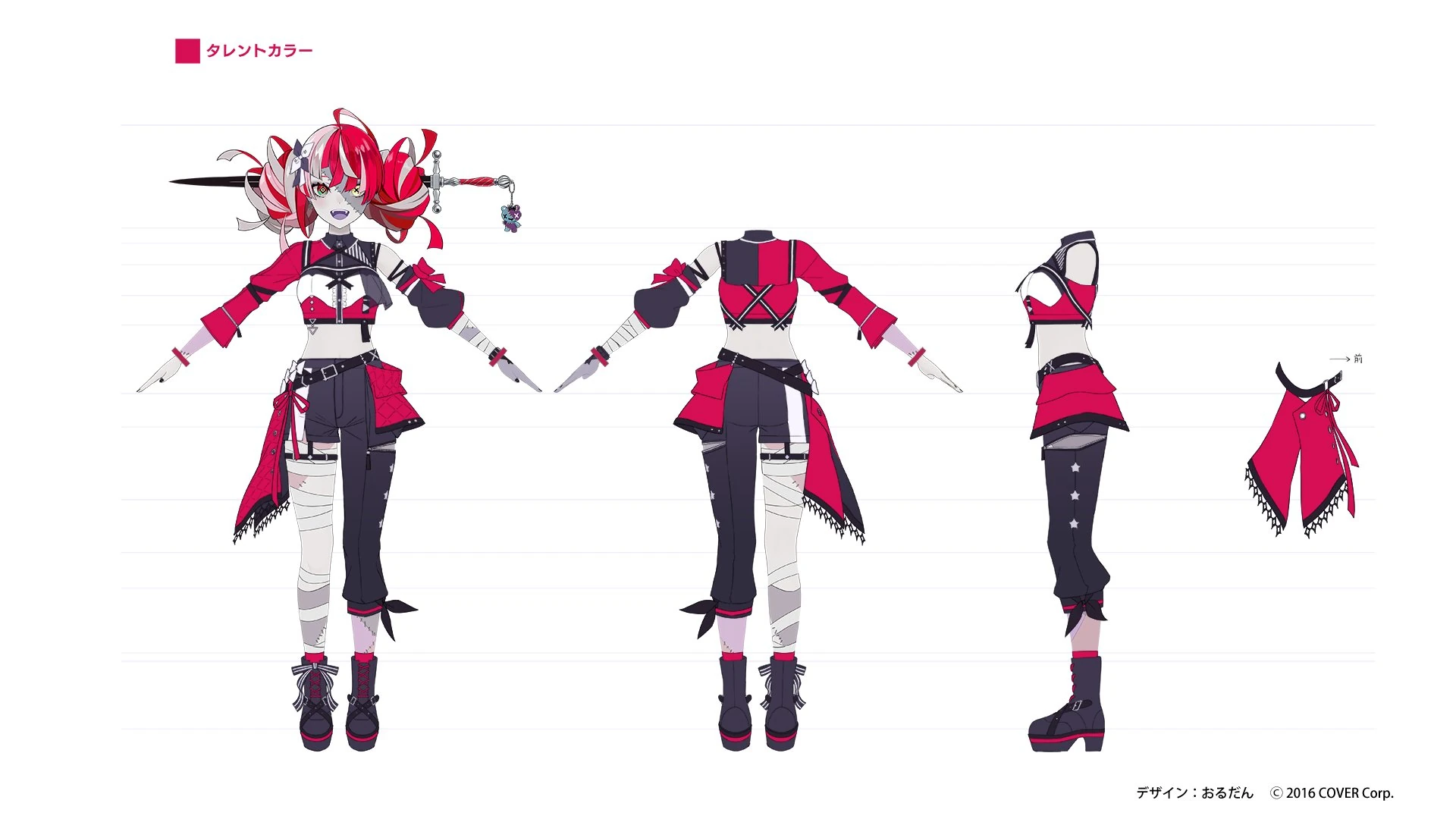 hololive 6th fes. Color Rise Harmony 3D Idol Costume Concept Illustration by Ordan