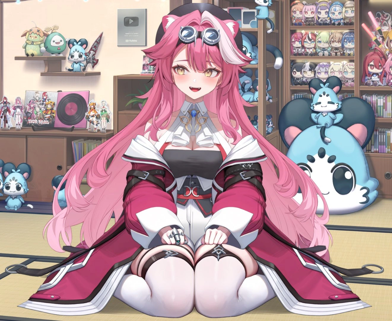 500k Subscribers Room and Assets with Hands on Lap