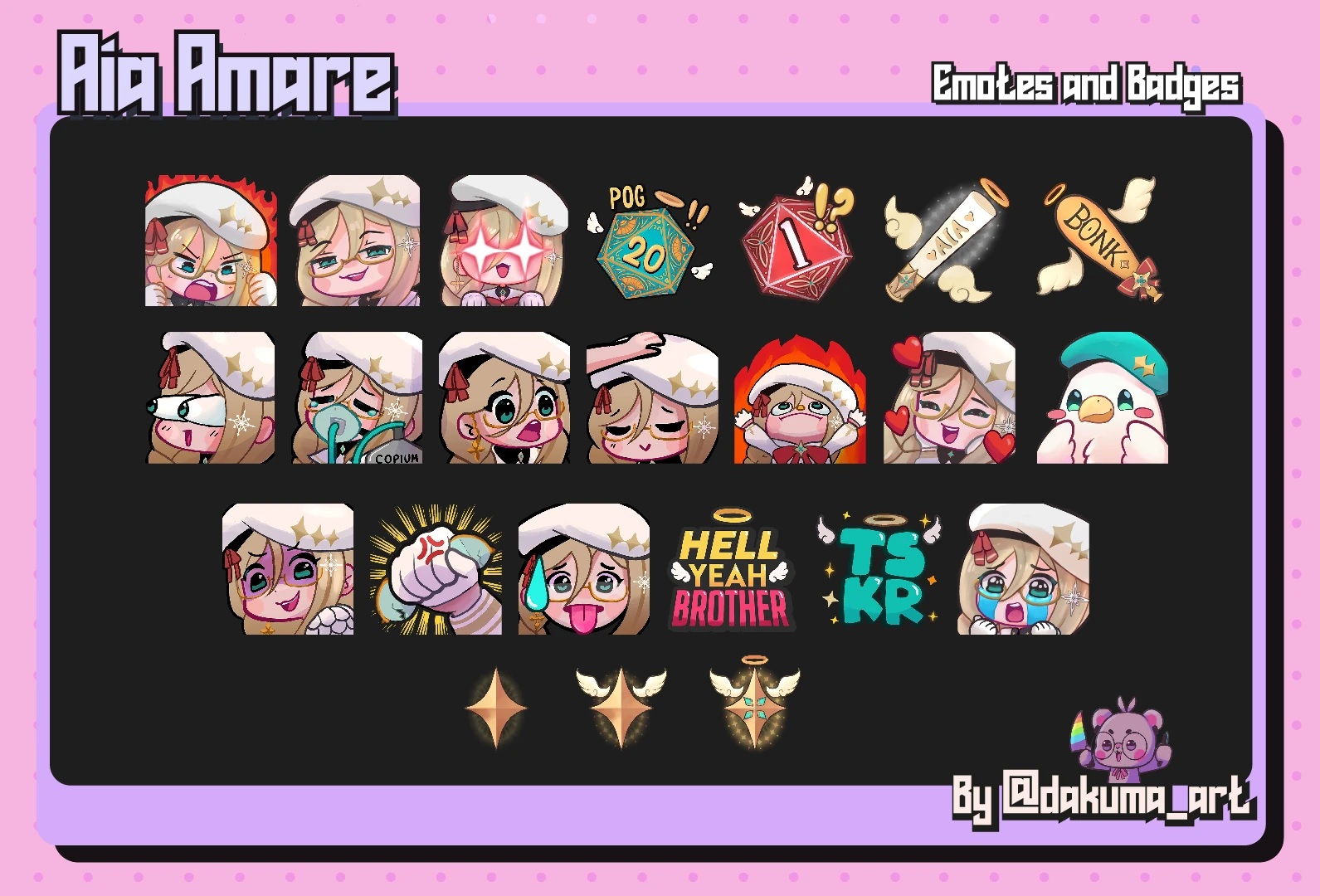 YouTube membership emotes and badges by DAKUMA