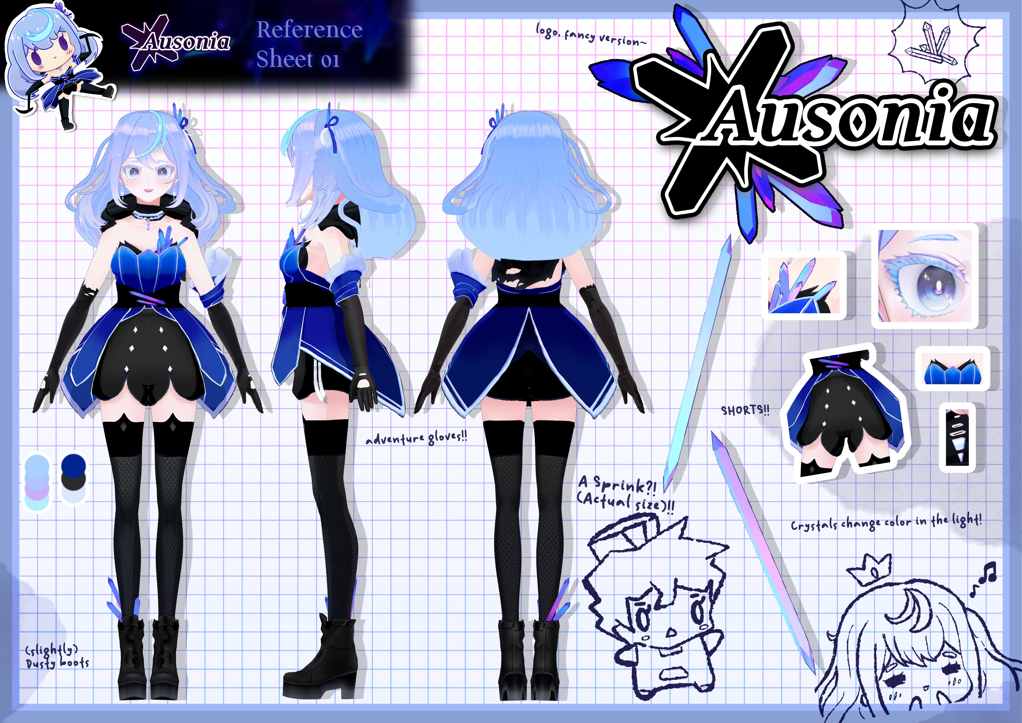 Ausonia's debut reference sheet.