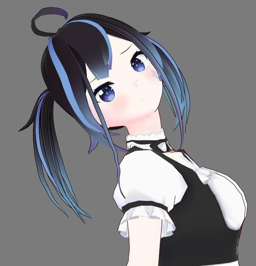 Cyan Nyan in maid dress 1 by @jupiterbjy