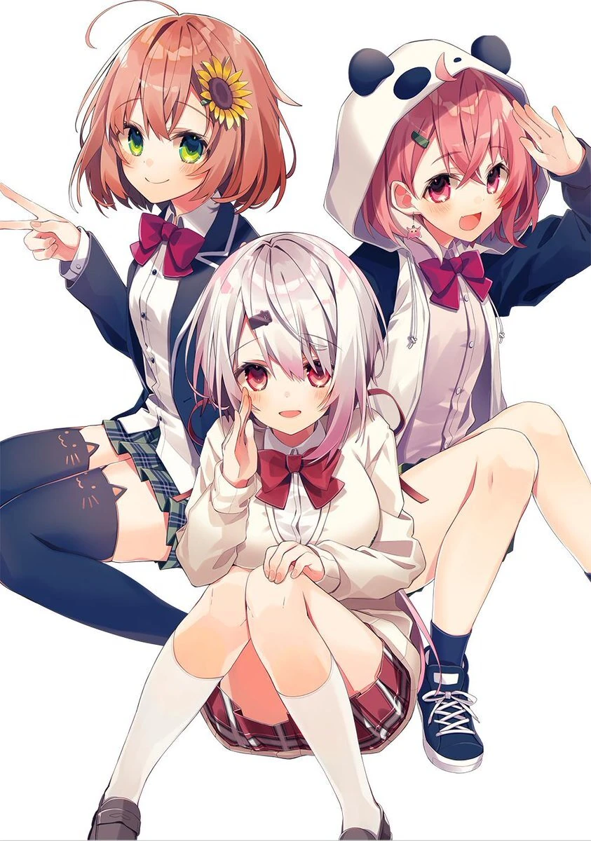 Honma Himawari, Shiina Yuika, and Sasaki Saku<br>by Oshio