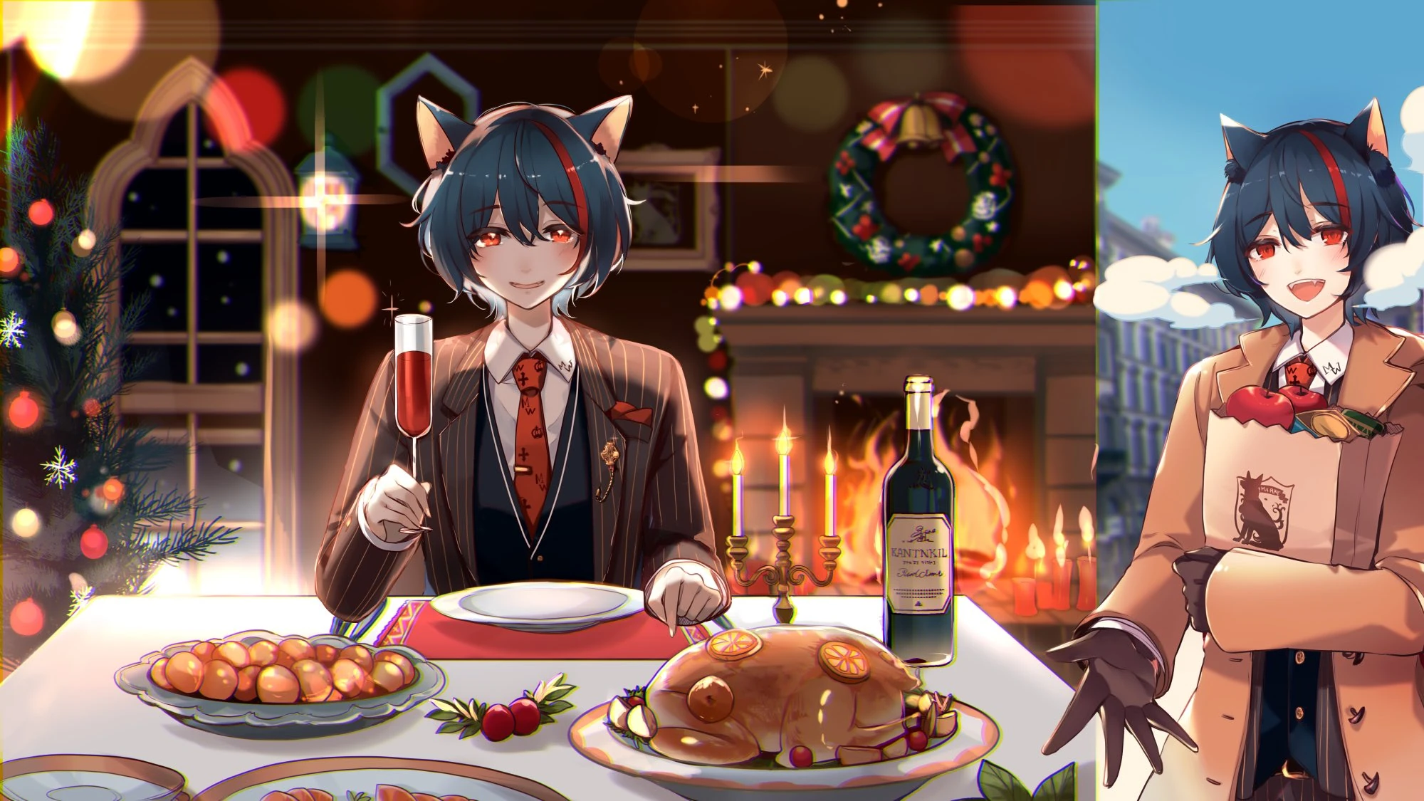 Merry Christmas Illustration by Kirero