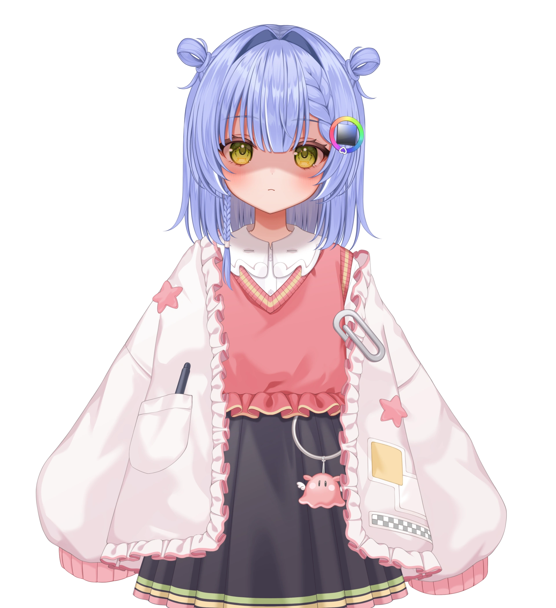 with Blue Hair