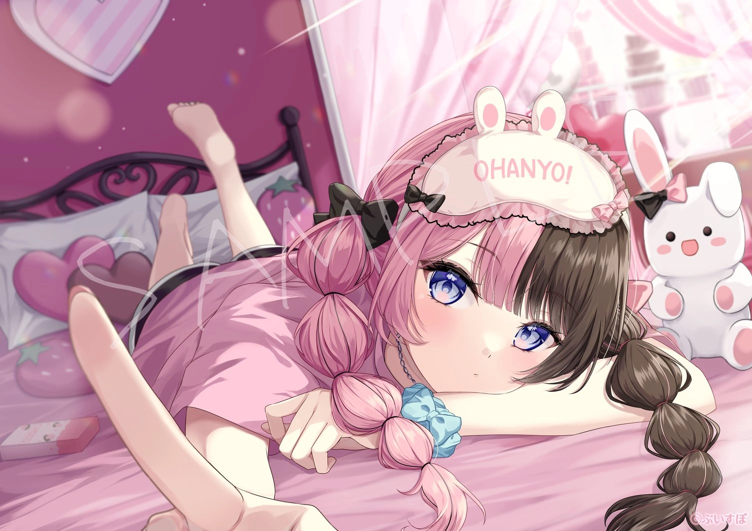 2024 Birthday Pillowcase (Back) and Postcard<br>by [https://twitter.com/Vspo77/status/1855550999169048891 Igayan]