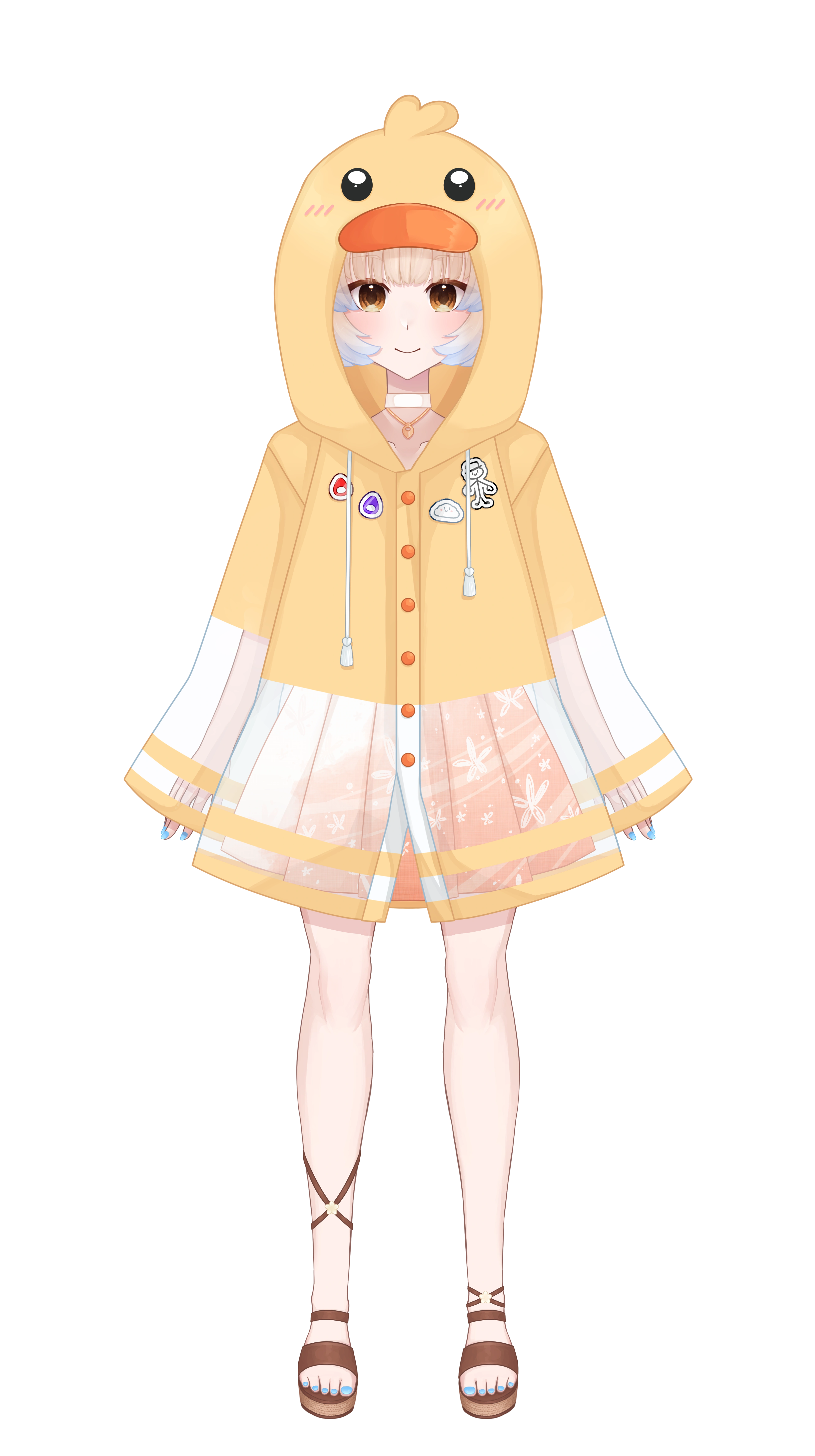 Dodo's 2nd outfit full model with raincoat on