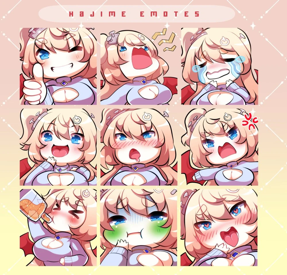 Hime Hajime Emotes by LilythArts