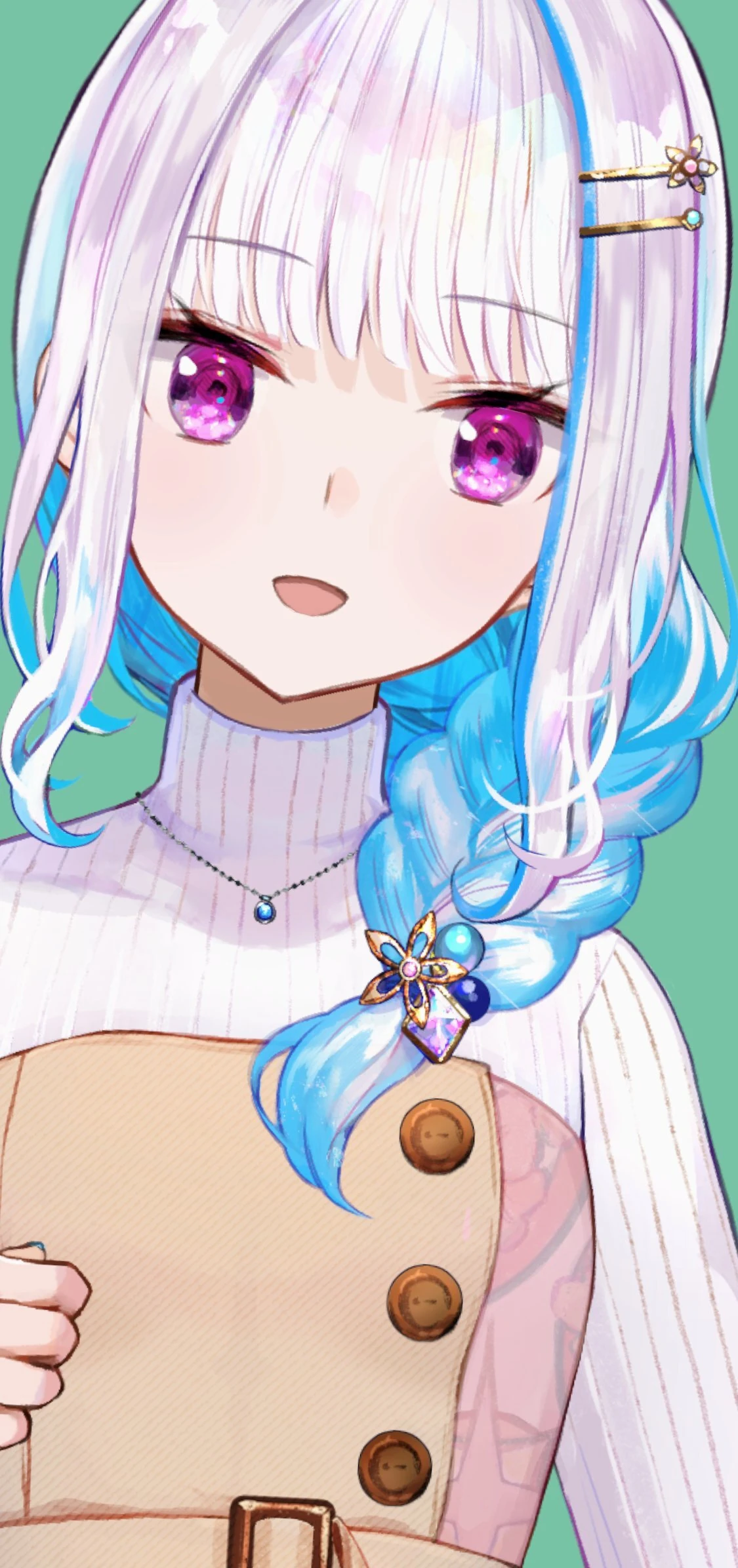 Casual Outfit Without Cardigan and With White Turtleneck