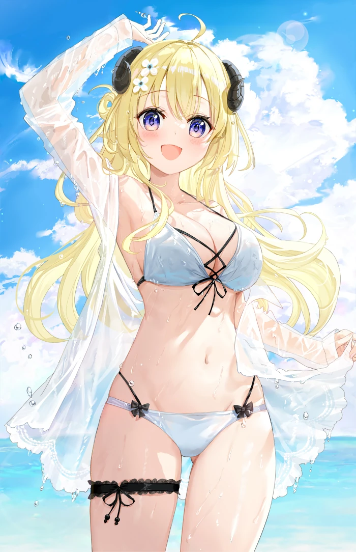 Watame in Swimsuit by Fu-mi