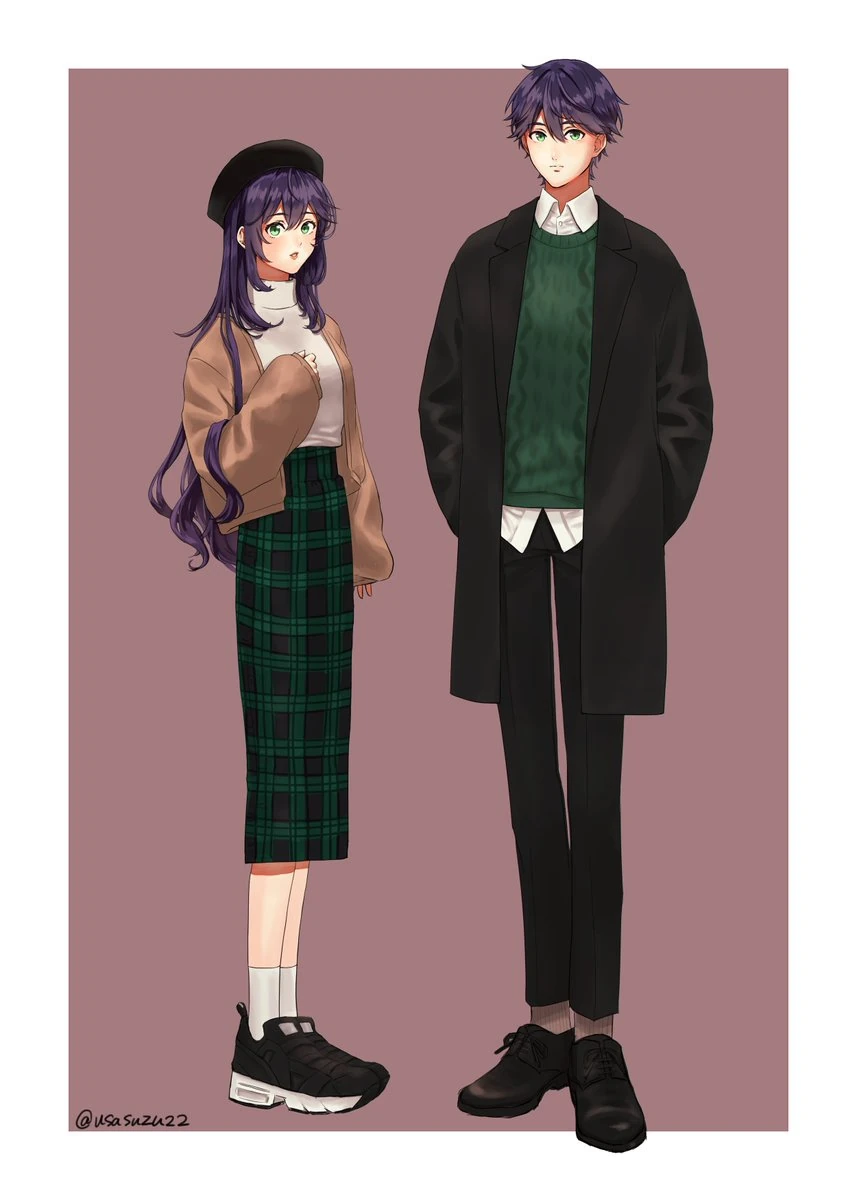 Kenmochi Toya and Kenmochi Toko by usasuzu