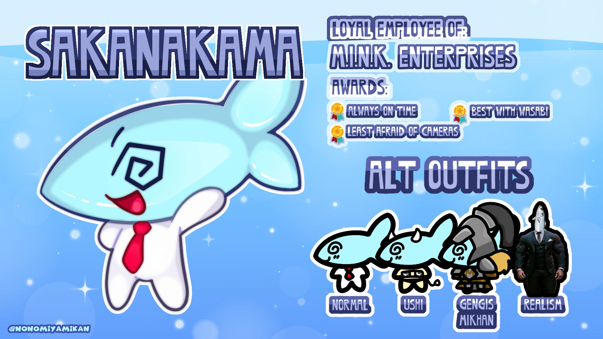Sakanakama - Mikan the Minks fanbase character.